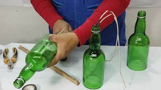 easy lamp with wine bottles