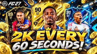 OMG! 2K EVERY 60 SECONDS EAFC 27 BEST TRADING METHOD (EAFC 27 SNIPING FILTERS & FLIPPING)