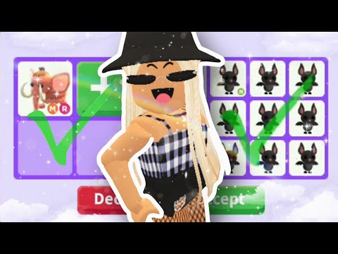 what people trade for a *MEGA* neon woolly MAMMOTH 😱 in adopt me [Roblox]