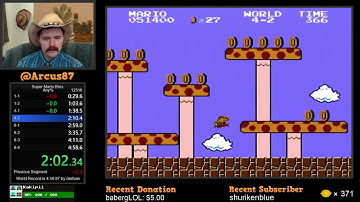 Super Mario Bros. NES speedrun in 4:58.342 by Arcus