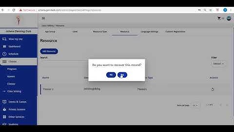 How to recover deleted resource