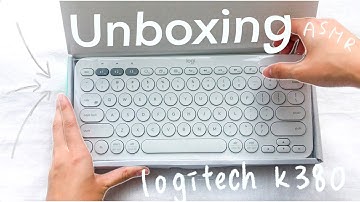 ⌨️Logitech K380 keyboard unboxing + ASMR tying test🐋