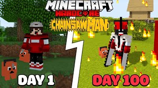 KienRic Tóm tắt 100 ngày Minecraft Chainsaw Man Sinh Tồn Siêu Khó !!