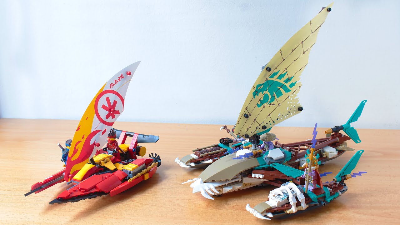 Building the LEGO Ninjago catamaran Sea Battle 71748 - YouTube