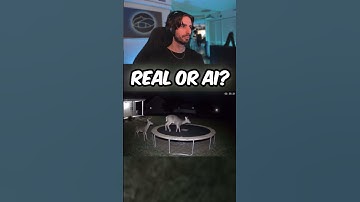 Is this Deer On Trampoline Real Or Ai? #reaction #ai #real #streamer