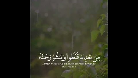(وهو الذي ينزل الغيث من بعد ما قنطوا وينشر رحمته) الشيخ : ياسر الدوسرى تلاوة هادئة اجمل صوت