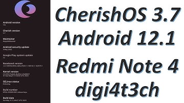 |CherishOS 3.7| |Android 12.1| |Redmi Note 4| |Mido| |Raw Review| By |DIGI4T3CH| & |VINIT4489|