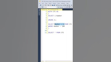 SECRET OF SQL SERVER | PRINTING NUMBERS 1 to 100 IN SQL SERVER 🔥🔥