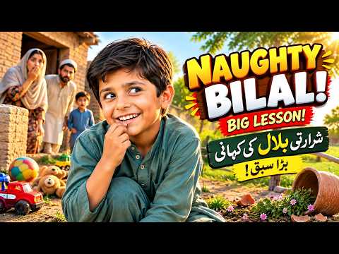 Naughty Bilal’s Story | The Boy Who Loved Mischief | Moral Story for Kids | Kids Story