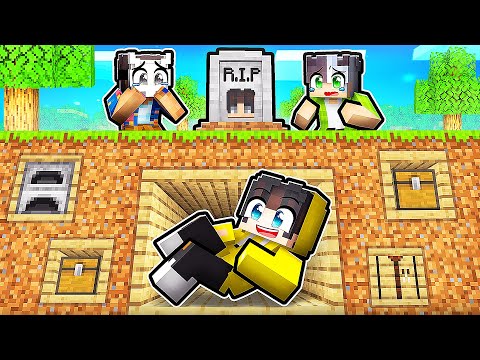 Mezarımın Altına Ev yapıp Arkadaşlarımı TROLLEDİM!🪦 - Minecraft