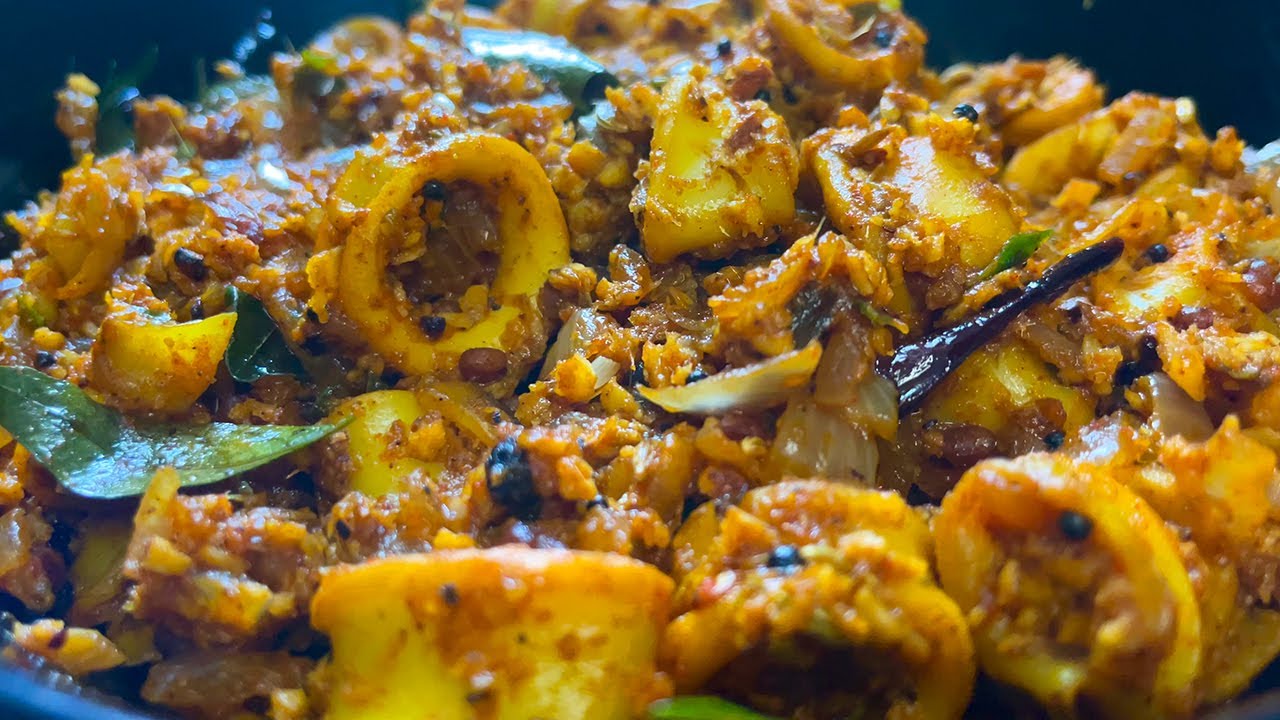 തനി നാടൻ രുചിയിൽ കണവ / കൂന്തൽ തോരൻ | Squid Stir Fry