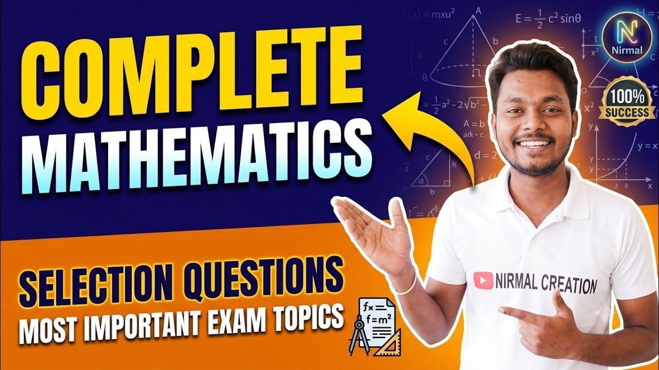 Mathematics Complete One Marks selection Questions for CHSE Exam - YouTube