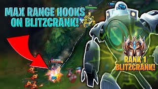 MAX RANGE HOOKS ON BLITZCRANK! (CHALLENGER BLITZCRANK GAMEPLAY) - LEAGUE OF LEGENDS