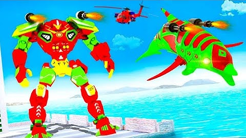 Space Robot Transform Dolphin Robot Games (by RoundPeople Studios) | Android Gameplay