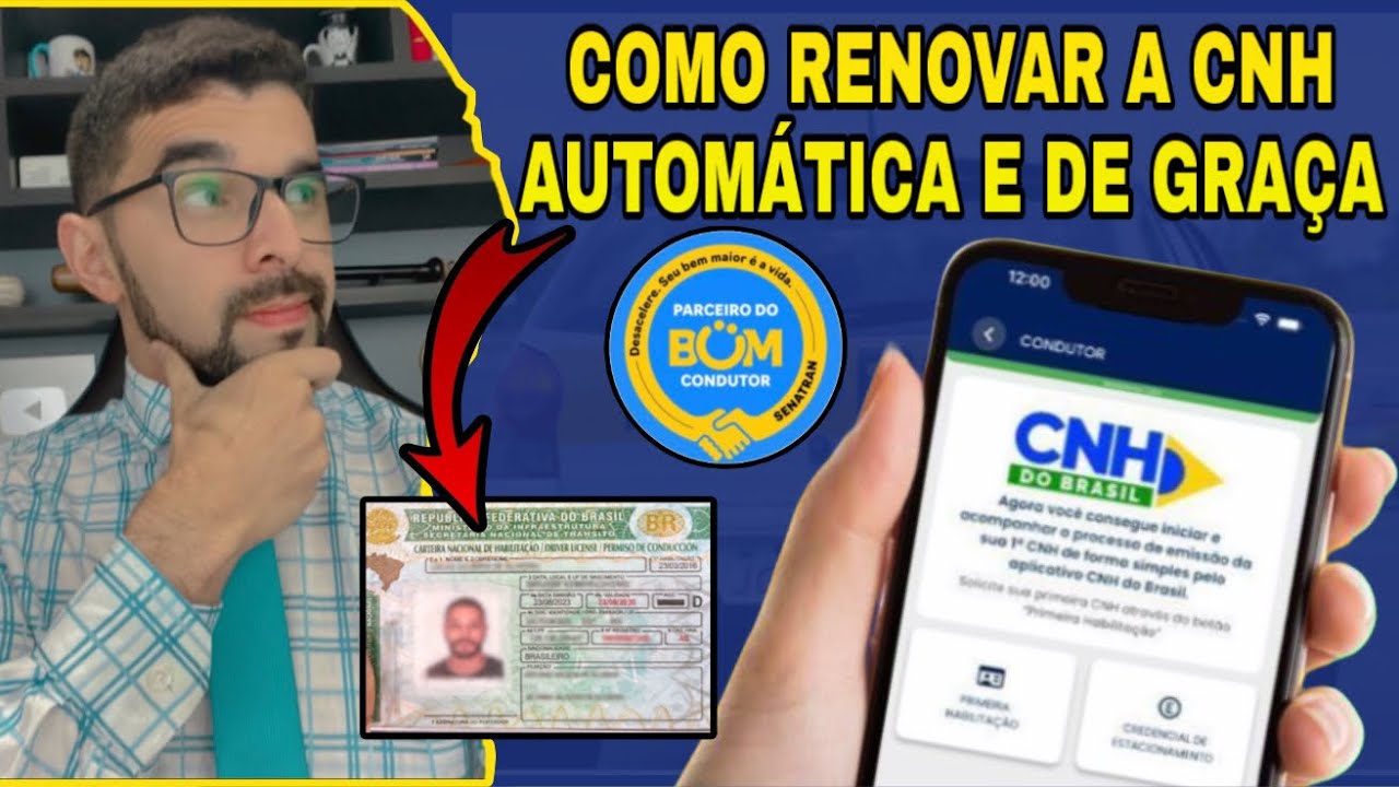 ÓTIMA NOTÍCIA!  CNH RENOVADA DE FORMA AUTOMÁTICA E DE GRAÇA! VEJA COMO VOCÊ PODE FAZER ISSO!