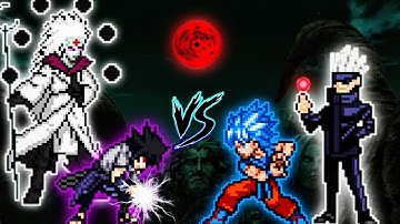 Sasuke Indra OP & Legendary Madara V2 VS Goku TP OP (all form) & Gojo Satoru V7 in Jump Force Mugen🤩