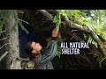Building a survival shelter from start to finish 1 hour relaxing camping