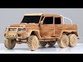 Wood Carving - Mercedes-Benz G63 AMG 6x6 Truck -ASMR Woodworking, DIY Car Model by Awesome Woodcraft