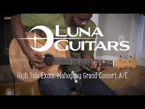 Luna Guitar High Tide Exotic Mahogany with Fishman