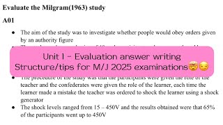 Edexcel IAL Unit 1: Social Psychology Evaluation Tips! 🌟 | Answer Structure + Examples/ Part 1