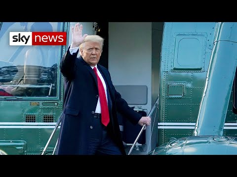 Donald Trump leaves White House for final time as President