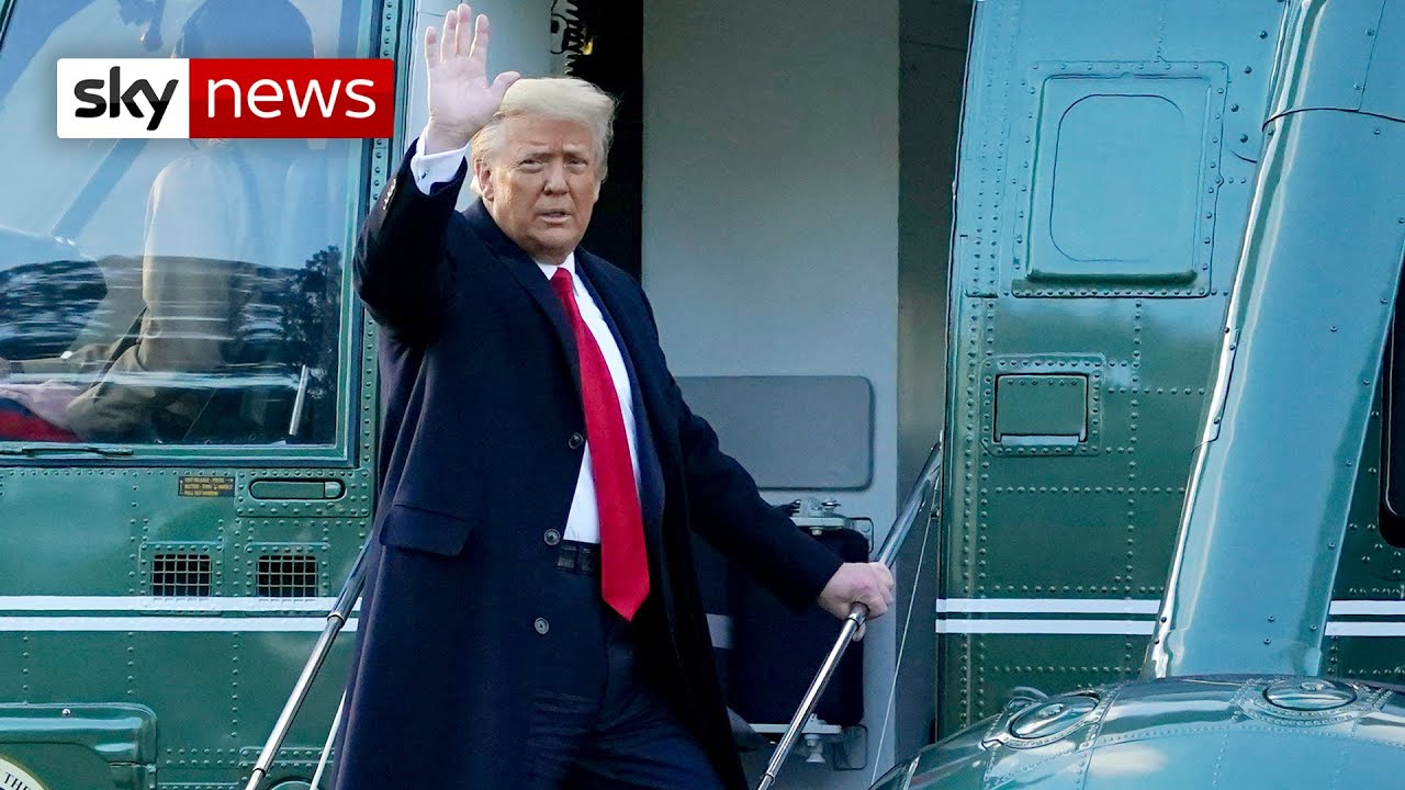 Film backdrop image for Donald Trump leaves White House for final time as President (2021)