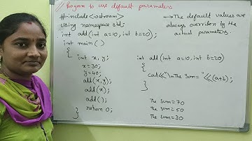 CPP||Default Arguments in C++||CPP Both in Telugu And English || Telugu Scit Tutorials
