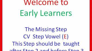 The Missing Step (CV With Short Vowel (E) )