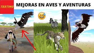 MEJORAS EN AVES Y AVENTURAS VARIAS EN TESTING A DE WILD SAVANNAH - ROBLOX GAMEPLAY ESPAÑOL 2021 screenshot 2