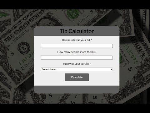 Simple Tip Calculator In JavaScript With Source Code | Source Code & Projects