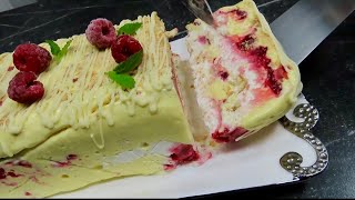 SEMIFREDDO (maline i bijela čokolada) #semifreddo #dessert #raspberry