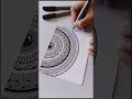 Half Mandala 🖤🌻🍀🌼#art #youtube #drawing #mandala #mandaladesign #ytshorts #viral