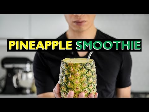 DRINK FROM A FRUIT | PINEAPPLE COCONUT SMOOTHIE RECIPE