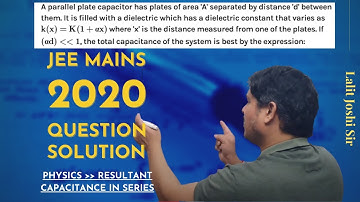 JEE Mains Problem 2020 | Resultant capacitance in series  | By Lalit Joshi Sir