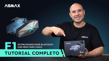 ASMAX F1 Intercomunicador Bluetooth con Mesh para Casco Tutorial Completo