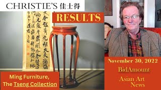 Christie's Results, The Tseng Collection of Antique Ming Furniture