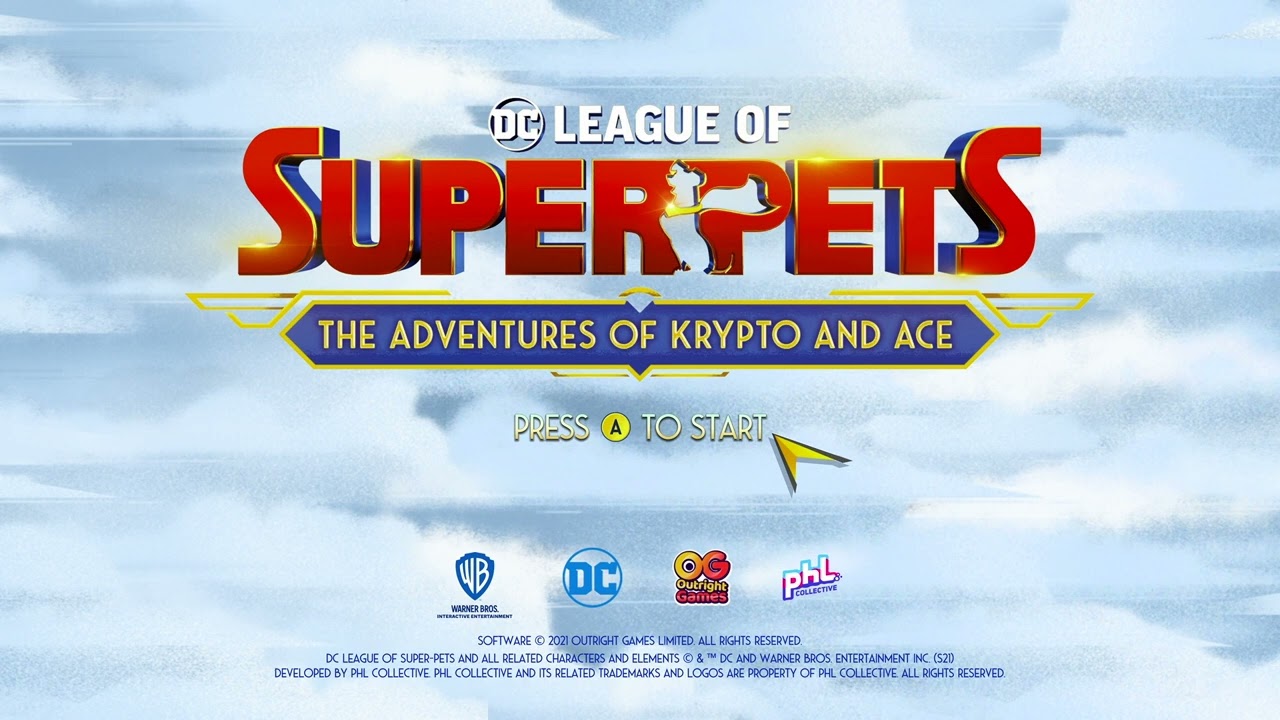 DC League of Superpets: The Adventures of Krypto and Ace Title Screen