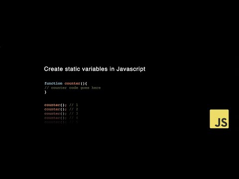 How to create static variables in javascript using closures