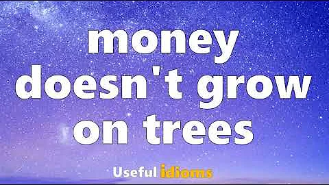 Useful Idioms 115: Money doesn't grow on trees