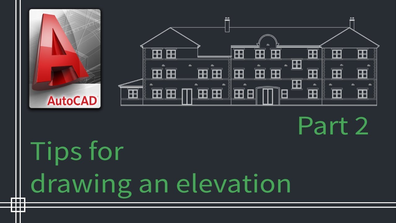 Autocad 2022 How to draw a floor plan elevation PART 2 