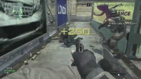 Call of Duty MW3 2 Throwing knife kills in a row on Underground