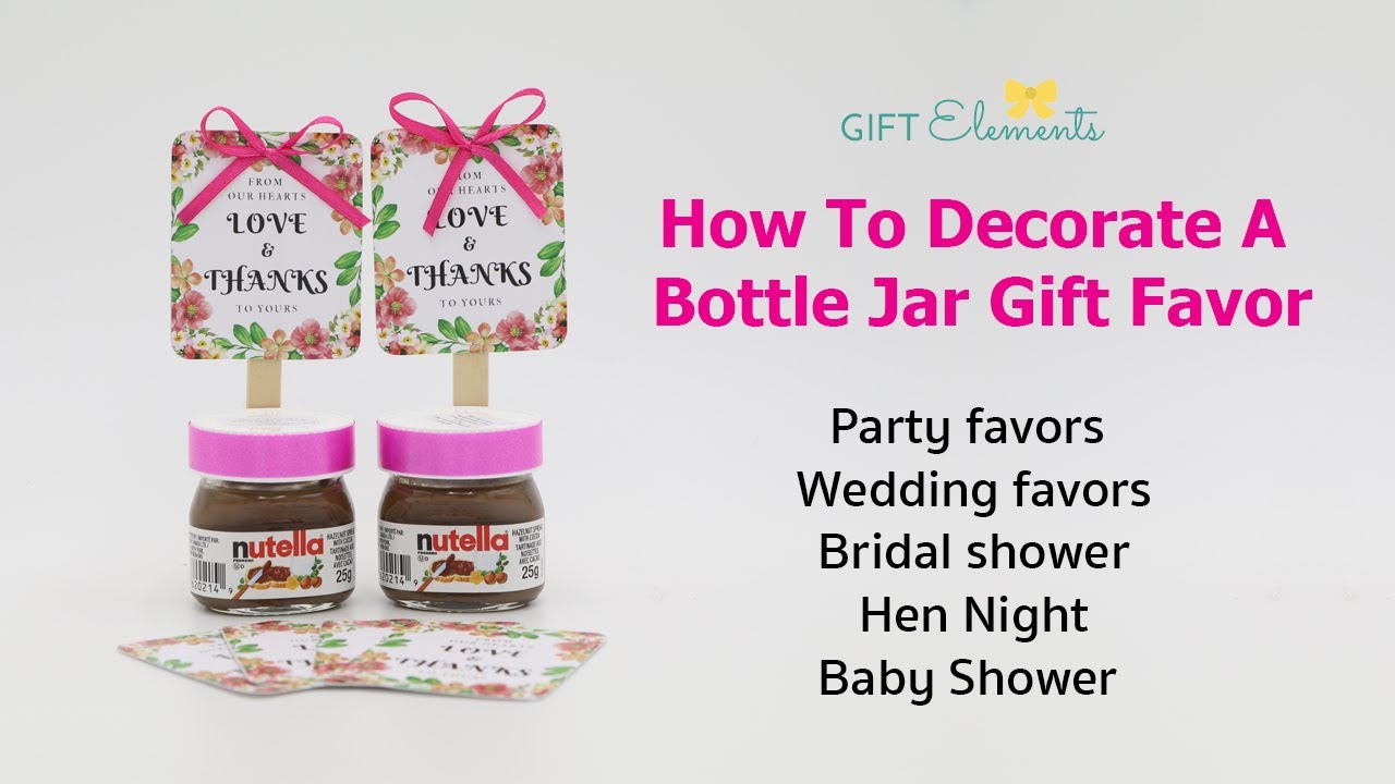 Personalized Mini Nutella Glass Jars Favors Unique & Personalized Party  Favors 