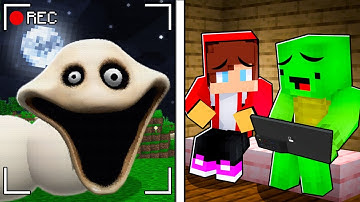 JJ and Mikey Got ROBLOX HUNGRY WORM on a Hidden Camera in Minecraft! - Maizen