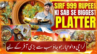 999 Rupees main SAB SE BIGGEST BBQ PLATTER aur KARAHI PLATTER | Hashim Foods