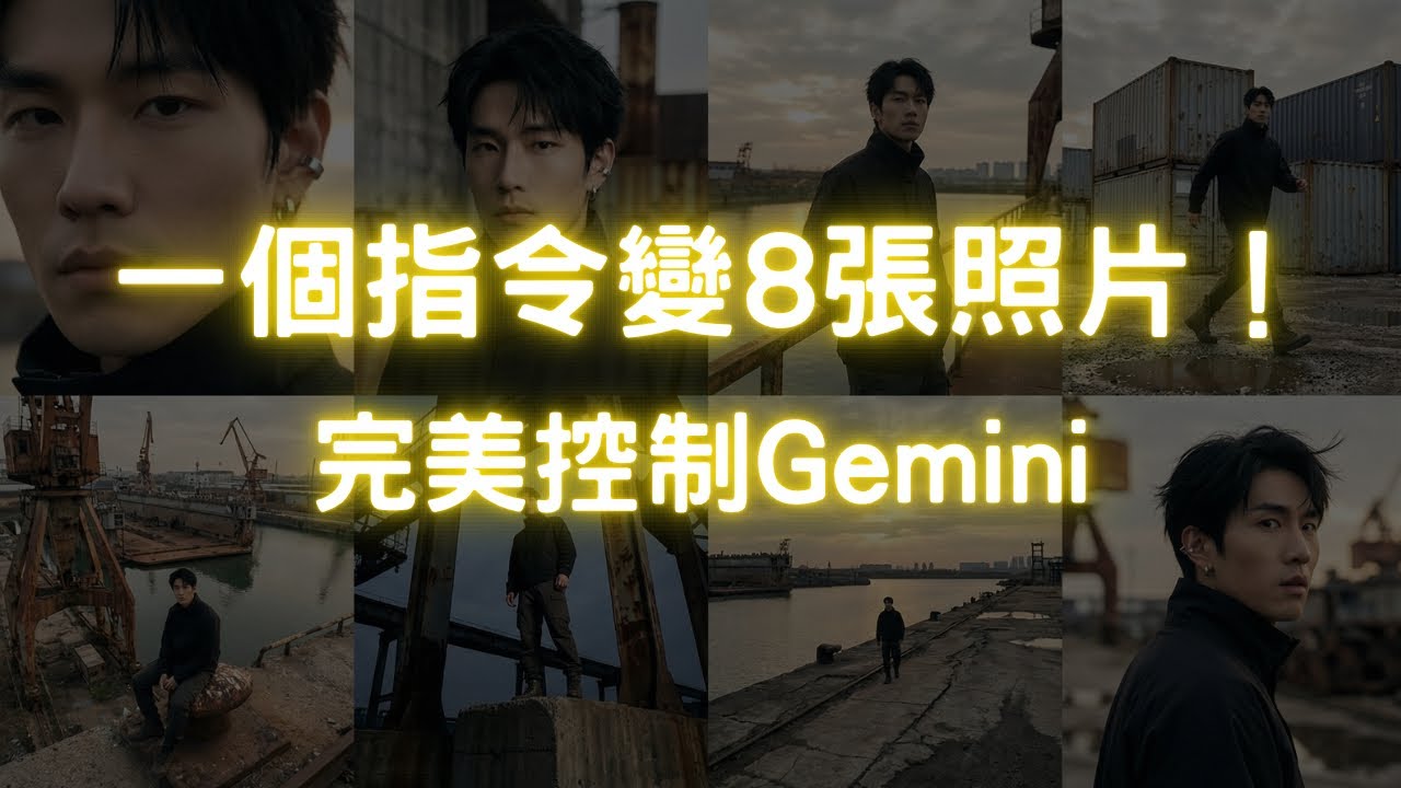 【5分鐘 AI 教學】 一個指令讓Gemini生8張圖！超實用技巧Nano Banana Pro隱藏版「多圖指令」公開 用圖生影Veo3.1變成AI時尚廣告！
