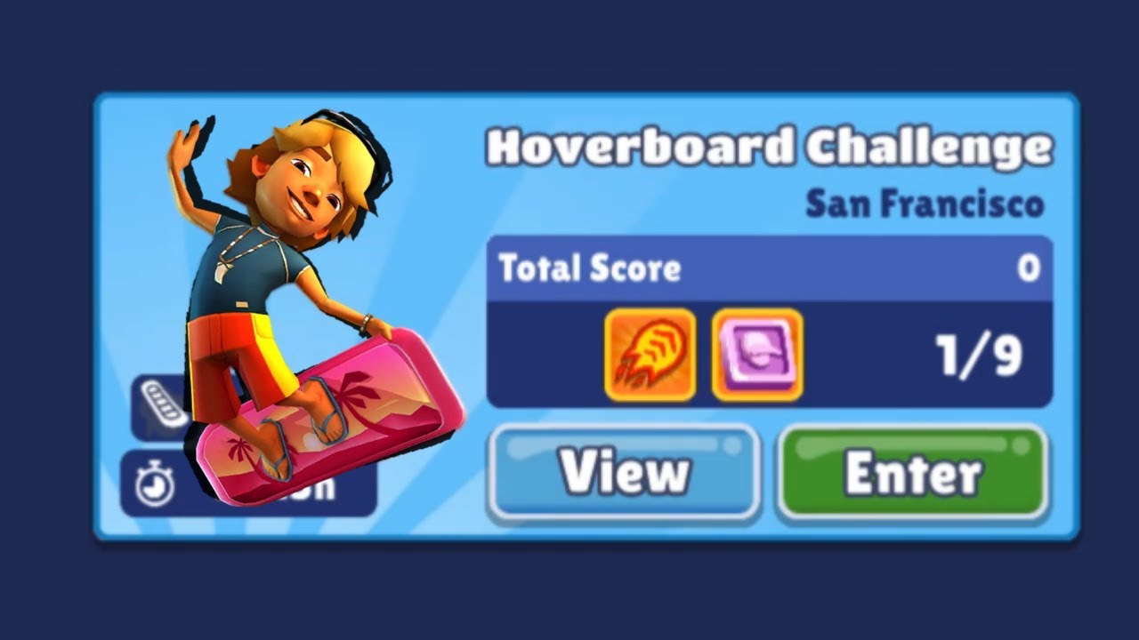 Subway Surfers  'Phoenix' Hoverboard Challenge San Francisco 