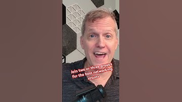 Join two or three groups for the best networking results