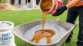 Pour VARNISH Into Cement 😱 Billions Of People Don't Know This Secret Pour VARNISH Into Cement 😱 Billions Of People Don't Know This Secret