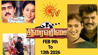 Sun Tv Thiraivarisai - 3.30 Pm Movies February 9Th To 13Th 2026 Family Entertainment 2.0