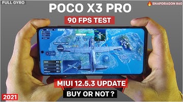 Poco X3 Pro Pubg Bgmi 90Fps test graphics after miui 12.5.3 update full review 2021 | poco x3 pro